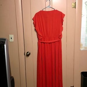 Orange Red Dress